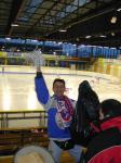 Strasbourg : une des rares patinoires o&ugrave; on peut entrer librement avec des &eacute;normes sacs de confettis ! N'est-ce pas Vincent ?